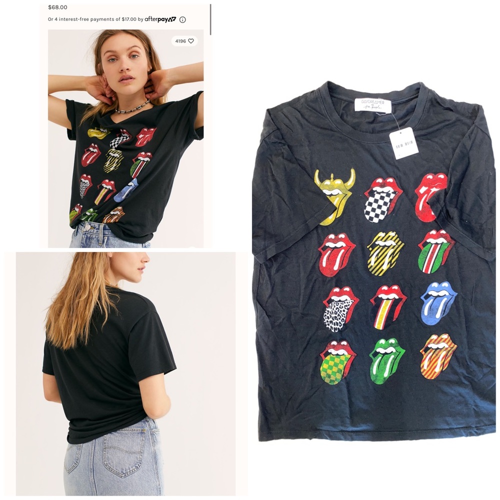 Free People Rolling Stones T-shirt